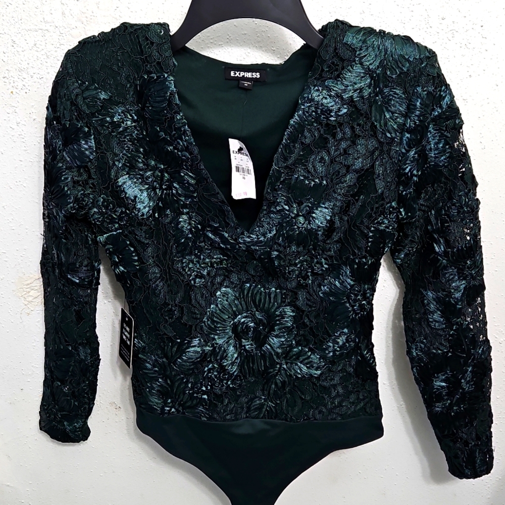 Green Floral Bodysuit